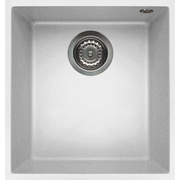 Elleci QUADRA100U 花崗岩廚房台下石盆 (白色)